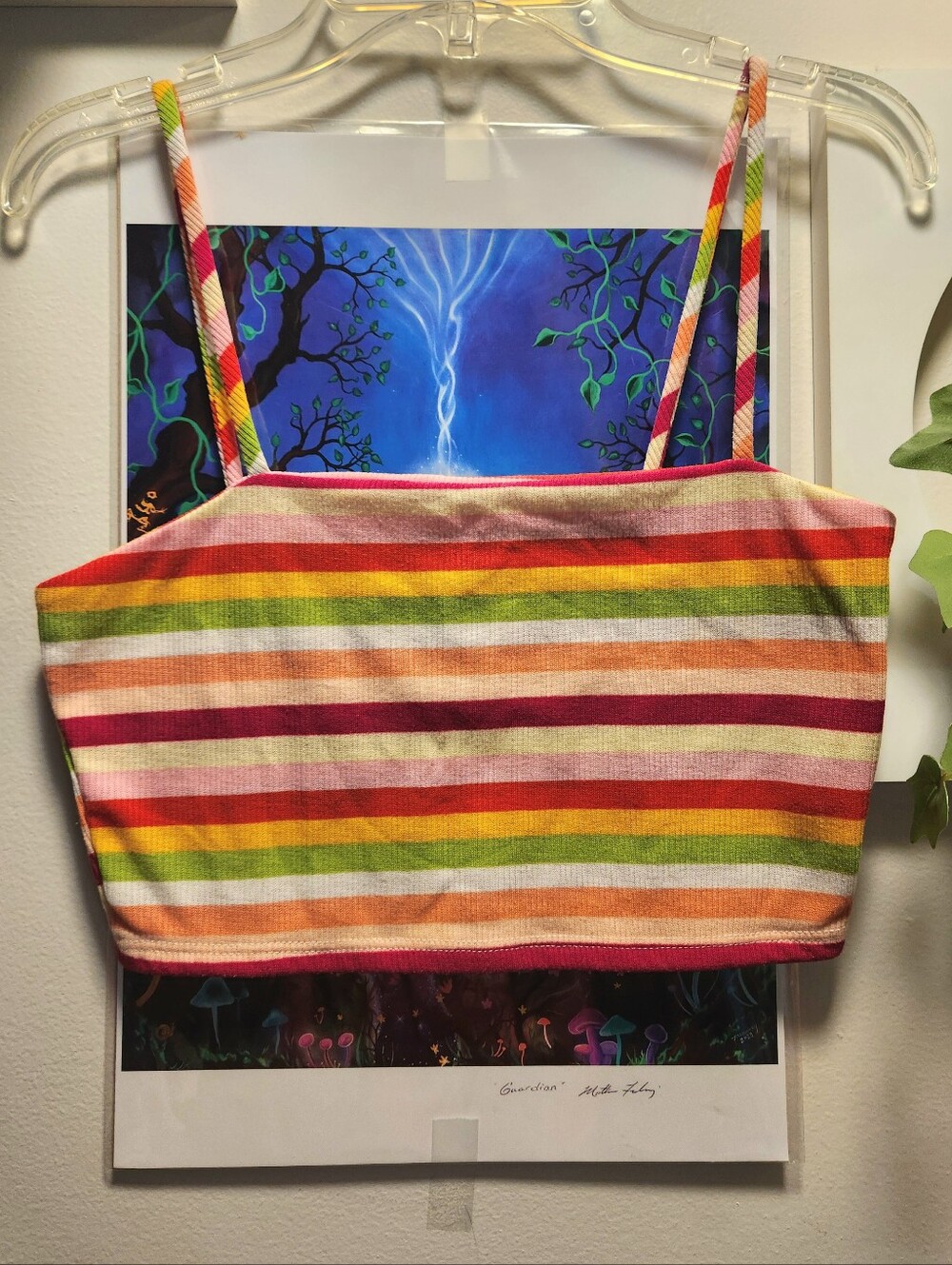 "Sherbert Shortie" Multicolor Striped Crop Top Cami